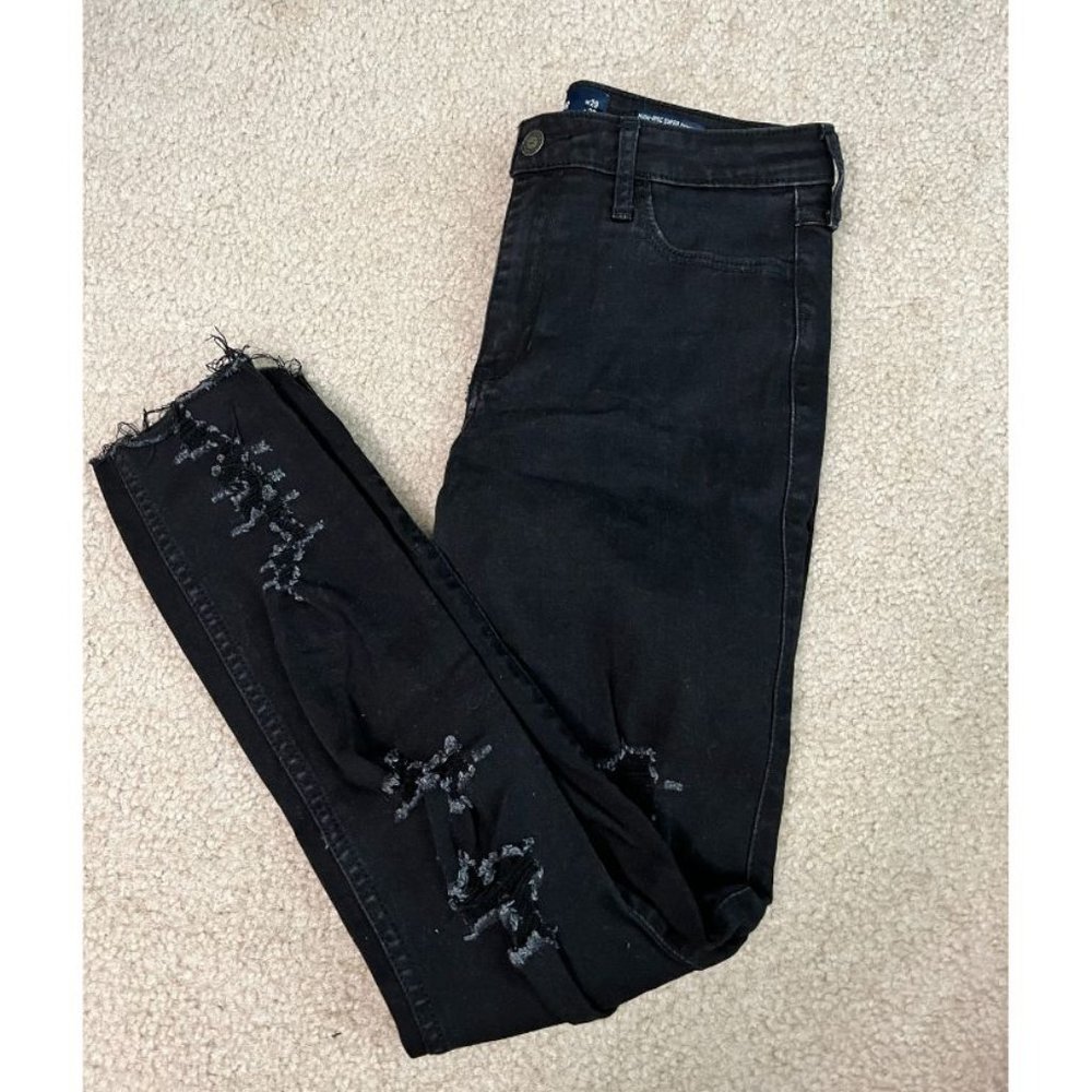 Distressed Black Jeans